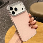 Glitter & Rhinestone TPU-Edge Hard-Back Case for iPhone 17 Pro Max - Pink