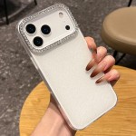 Glitter & Rhinestone TPU-Edge Hard-Back Case for iPhone 17 Pro Max - White
