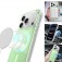 Neon Gradient Acrylic + TPU Magnetic Case for iPhone 17 Pro Max - Green