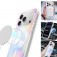 Neon Gradient Acrylic + TPU Magnetic Case for iPhone 17 Pro Max - Purple Blue