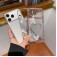 Electroplated Heart-Mirror Acrylic + TPU Case with Foldable Stand for iPhone 17 Pro Max - Purple