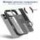 Soft-Touch Magnetic Shockproof Case with D-Ring Grip Stand for iPhone 17 Pro Max - Black