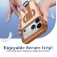 Soft-Touch Magnetic Shockproof Case with D-Ring Grip Stand for iPhone 17 Pro Max - Khaki