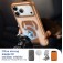 Soft-Touch Magnetic Shockproof Case with D-Ring Grip Stand for iPhone 17 Pro Max - Khaki