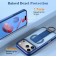 Soft-Touch Magnetic Shockproof Case with D-Ring Grip Stand for iPhone 17 Pro Max - Blue