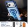 Soft-Touch Magnetic Shockproof Case with D-Ring Grip Stand for iPhone 17 Pro Max - Blue