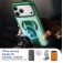 Soft-Touch Magnetic Shockproof Case with D-Ring Grip Stand for iPhone 17 Pro Max - Green