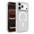 PC + TPU Hybrid Magnetic Shockproof Case for iPhone 17 Pro Max - White