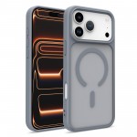 PC + TPU Hybrid Magnetic Shockproof Case for iPhone 17 Pro Max - Grey