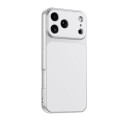 Soft-Touch PU Leather + TPU Shockproof Case for iPhone 17 Pro Max - Silver