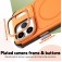 Soft-Touch Solid-Color 2-in-1 PC + TPU Magnetic Shockproof Case for iPhone 17 Pro Max - Orange