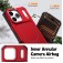 Soft-Touch Solid-Color 2-in-1 PC + TPU Magnetic Shockproof Case for iPhone 17 Pro Max - Red