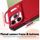 Soft-Touch Solid-Color 2-in-1 PC + TPU Magnetic Shockproof Case for iPhone 17 Pro Max - Red