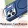 Soft-Touch Solid-Color 2-in-1 PC + TPU Magnetic Shockproof Case for iPhone 17 Pro Max - Blue