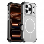 Soft-Touch Solid-Color 2-in-1 PC + TPU Magnetic Shockproof Case for iPhone 17 Pro Max - Silver