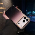 Gradient Glitter PC + TPU Shockproof Case with Electroplated Camera Ring for iPhone 17 Pro Max - Black