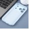 Leopard-Pattern Liquid Silicone Case with Separate Camera Openings for iPhone 17 Pro Max - Sky Blue