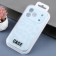 Leopard-Pattern Liquid Silicone Case with Separate Camera Openings for iPhone 17 Pro Max - Sky Blue