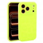 Leopard-Pattern Liquid Silicone Case with Separate Camera Openings for iPhone 17 Pro Max - Bright Green