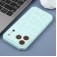 Leopard-Pattern Liquid Silicone Case with Separate Camera Openings for iPhone 17 Pro Max - Light Cyan
