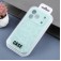 Leopard-Pattern Liquid Silicone Case with Separate Camera Openings for iPhone 17 Pro Max - Light Cyan