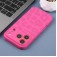 Leopard-Pattern Liquid Silicone Case with Separate Camera Openings for iPhone 17 Pro Max - Magenta Dragon Fruit
