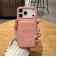 PU Leather + TPU Card Wallet Case with Kickstand for iPhone 17 Pro Max - Pink