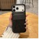 PU Leather + TPU Card Wallet Case with Kickstand for iPhone 17 Pro Max - Black