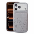 PU Leather + TPU Card Wallet Case with Kickstand for iPhone 17 Pro Max - Grey