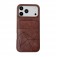 PU Leather + TPU Card Wallet Case with Kickstand for iPhone 17 Pro Max - Coffee