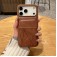 PU Leather + TPU Card Wallet Case with Kickstand for iPhone 17 Pro Max - Coffee
