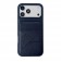 PU Leather + TPU Card Wallet Case with Kickstand for iPhone 17 Pro Max - Blue