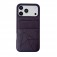 PU Leather + TPU Card Wallet Case with Kickstand for iPhone 17 Pro Max - Purple