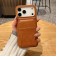 PU Leather + TPU Card Wallet Case with Kickstand for iPhone 17 Pro Max - Brown