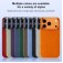 PC + Fabric Full-Coverage Magnetic Case for iPhone 17 Pro Max - Orange