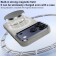 PC + Fabric Full-Coverage Magnetic Case for iPhone 17 Pro Max - Light Blue