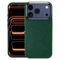 PC + Fabric Full-Coverage Magnetic Case for iPhone 17 Pro Max - Dark Green