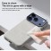 PC + Fabric Full-Coverage Magnetic Case for iPhone 17 Pro Max - Dark Green