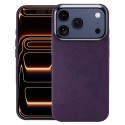 PC + Fabric Full-Coverage Magnetic Case for iPhone 17 Pro Max - Dark Purple
