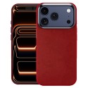 PC + Fabric Full-Coverage Magnetic Case for iPhone 17 Pro Max - Red