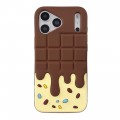 Soft-Touch Chocolate-Inspired Silicone Case for iPhone 17 Pro Max - Yellow Brown