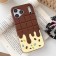 Soft-Touch Chocolate-Inspired Silicone Case for iPhone 17 Pro Max - Yellow Pink
