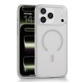 Frosted Dot-Texture PC + TPU Magnetic Case for iPhone 17 Pro Max - Gray