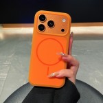 Soft-Touch Two-Tone Liquid Silicone MagSafe-Compatible Case for iPhone 17 Pro Max - Orange