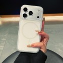 Soft-Touch Two-Tone Liquid Silicone MagSafe-Compatible Case for iPhone 17 Pro Max - White