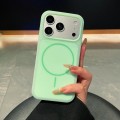 Soft-Touch Two-Tone Liquid Silicone MagSafe-Compatible Case for iPhone 17 Pro Max - Light Green