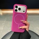 Soft-Touch Two-Tone Liquid Silicone MagSafe-Compatible Case for iPhone 17 Pro Max - Rose Red