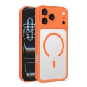 Frosted PC + TPU Hybrid Magnetic Case for iPhone 17 Pro Max - Orange