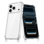 Clear Acrylic + TPU Air-Cushion Case with Lanyard Holes for iPhone 17 Pro Max