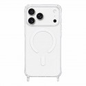 Clear Acrylic + TPU Magnetic Air-Cushion Case with Lanyard Holes for iPhone 17 Pro Max
